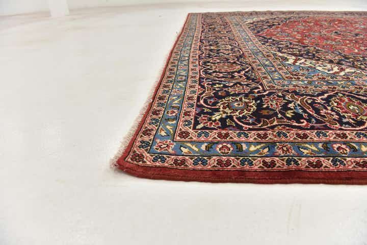 9' 9 x 13' 3 Hand Knotted Kashan Persian Wool Rug