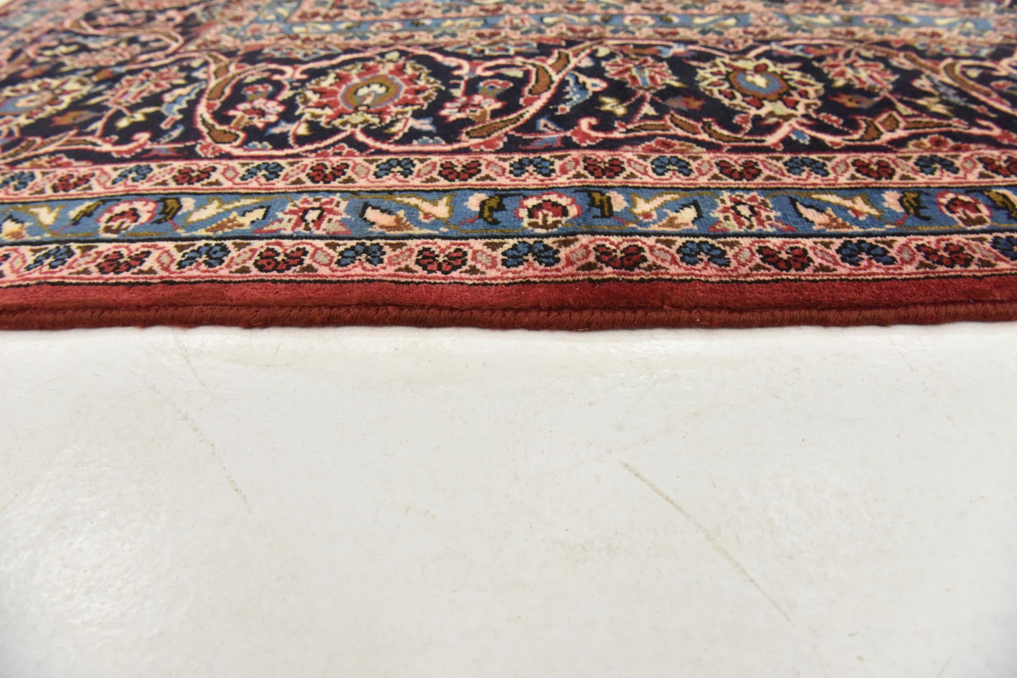 9' 9 x 13' 3 Hand Knotted Kashan Persian Wool Rug