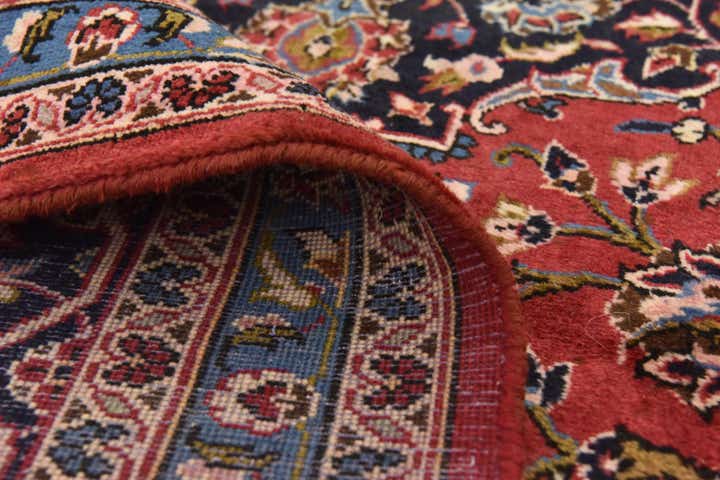 9' 9 x 13' 3 Hand Knotted Kashan Persian Wool Rug