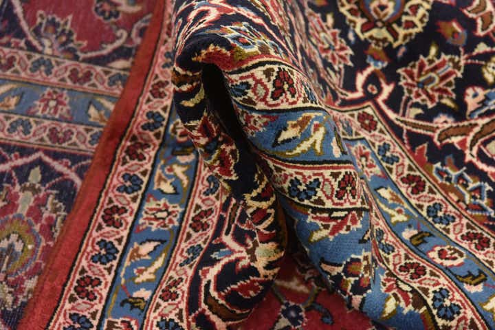 9' 9 x 13' 3 Hand Knotted Kashan Persian Wool Rug