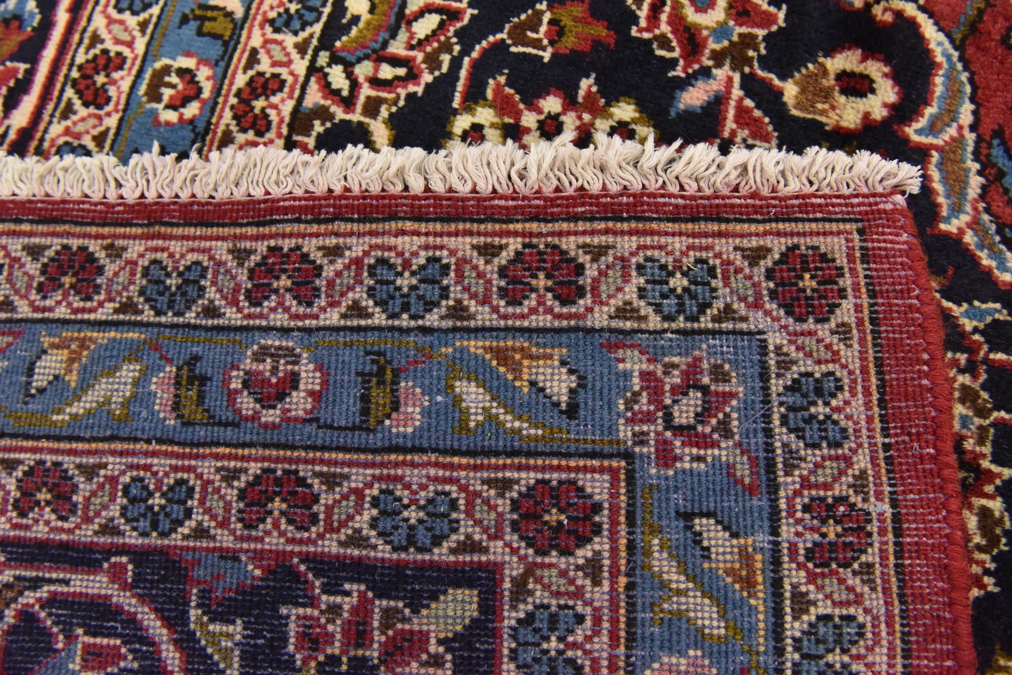 9' 9 x 13' 3 Hand Knotted Kashan Persian Wool Rug