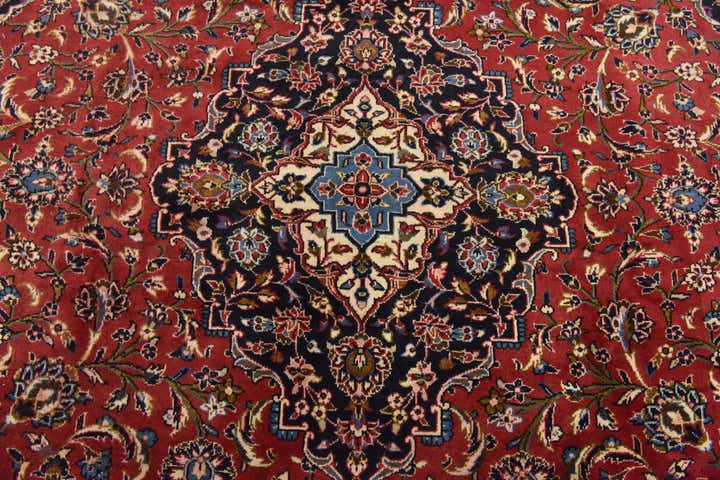 9' 9 x 13' 3 Hand Knotted Kashan Persian Wool Rug