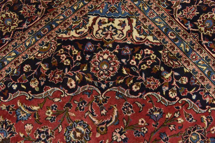 9' 9 x 13' 3 Hand Knotted Kashan Persian Wool Rug