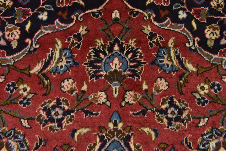 9' 9 x 13' 3 Hand Knotted Kashan Persian Wool Rug