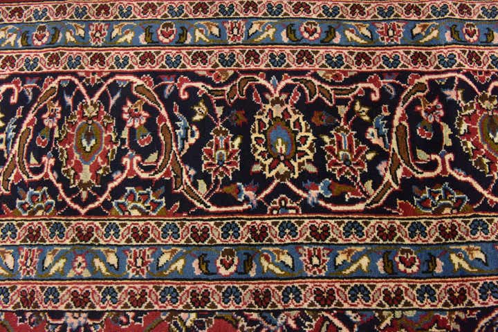 9' 9 x 13' 3 Hand Knotted Kashan Persian Wool Rug