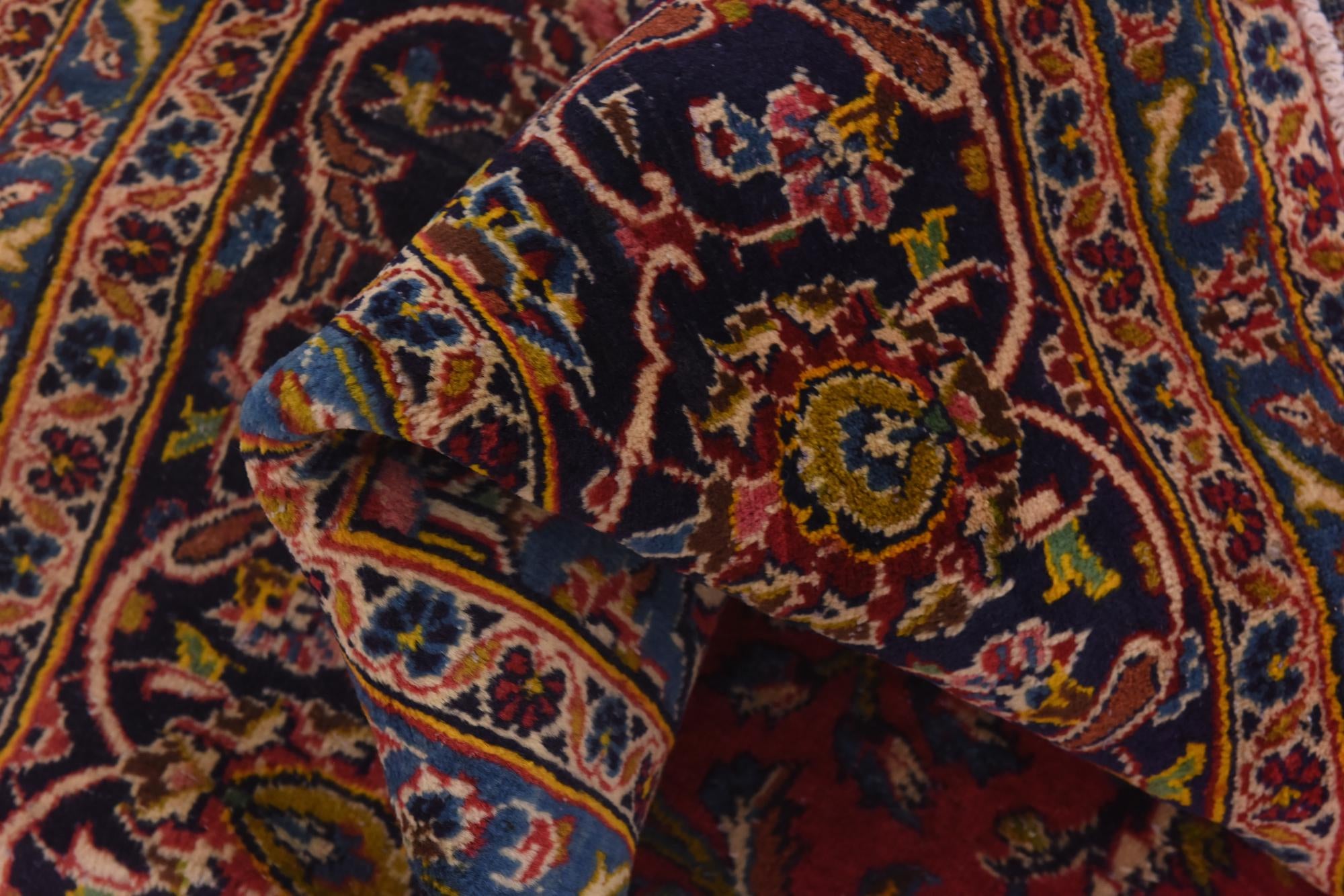 305cm x 385cm anudado a mano Kashan Alfombra Persa Lana