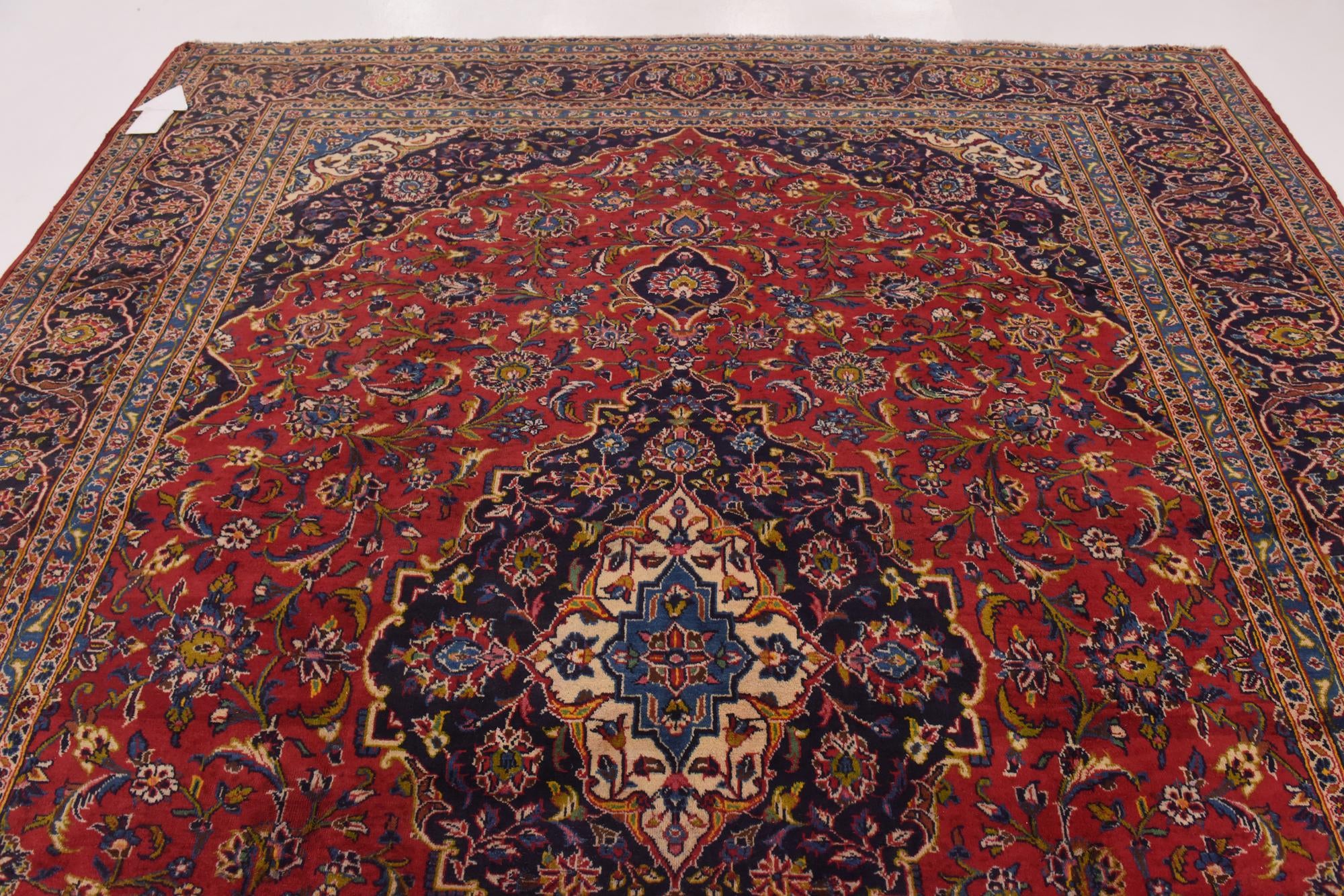 305cm x 385cm anudado a mano Kashan Alfombra Persa Lana