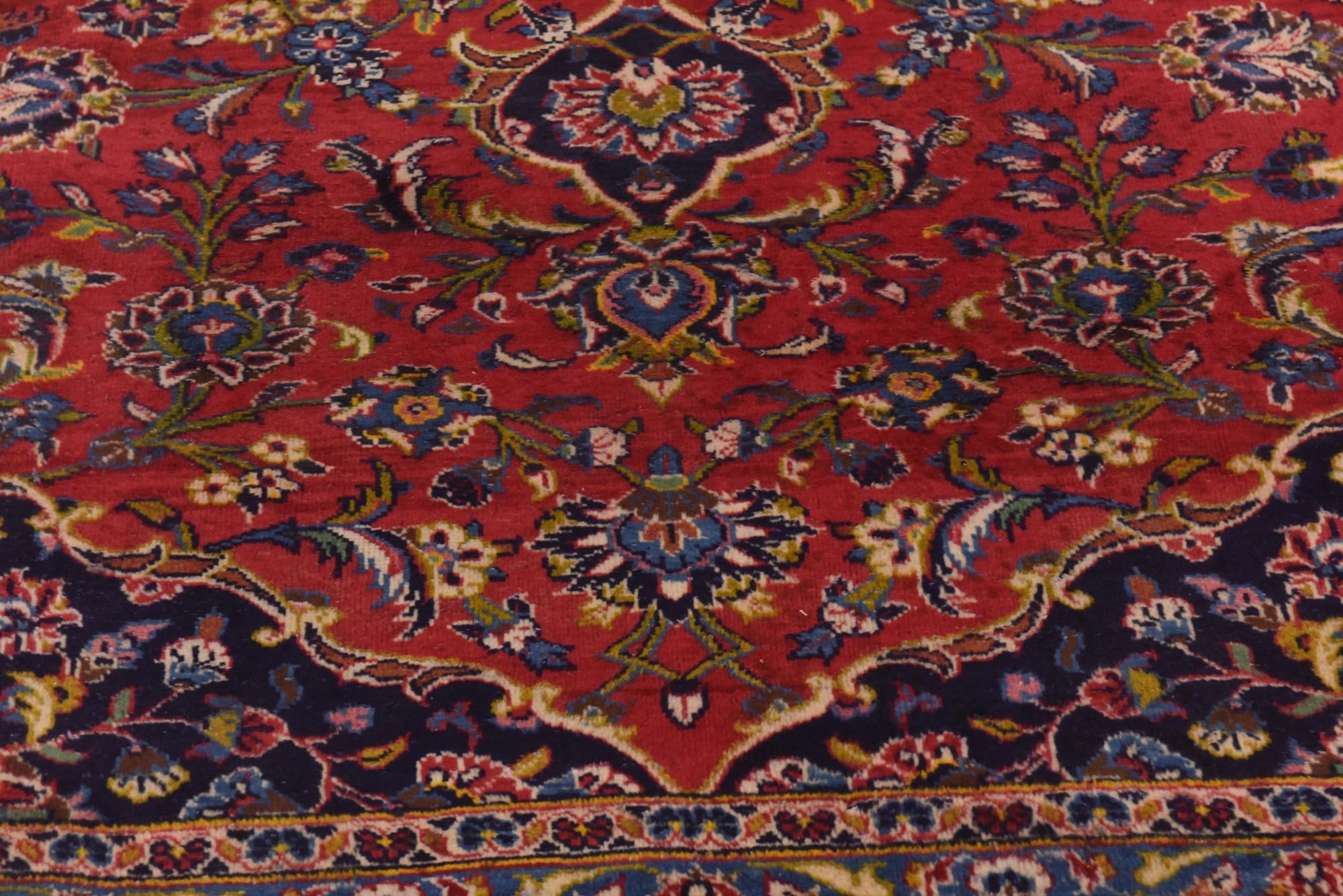 305cm x 385cm anudado a mano Kashan Alfombra Persa Lana