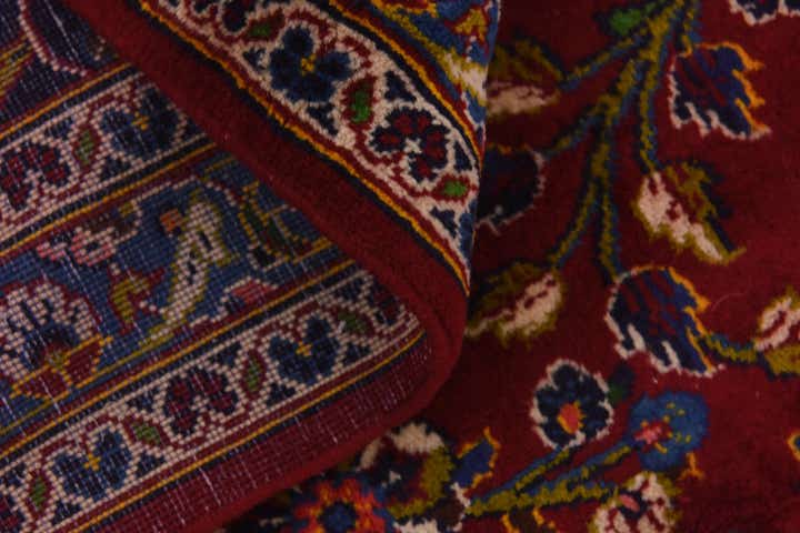 9' 6 x 12' 10 Hand Knotted Kashan Persian Wool Rug