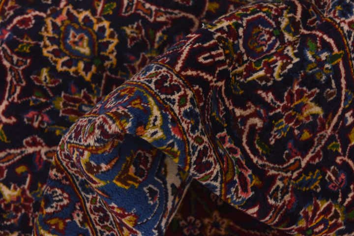 9' 6 x 12' 10 Hand Knotted Kashan Persian Wool Rug