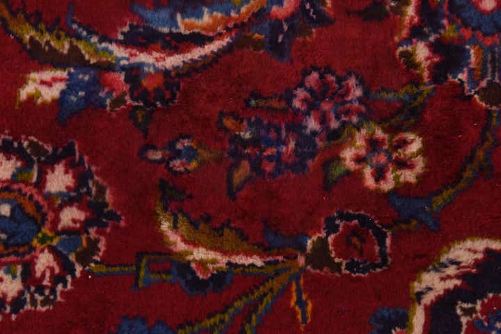 9' 6 x 12' 10 Hand Knotted Kashan Persian Wool Rug