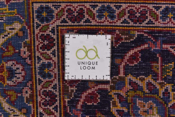 9' 6 x 12' 10 Hand Knotted Kashan Persian Wool Rug