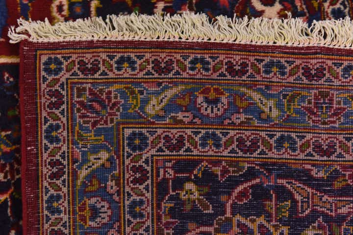 9' 6 x 12' 10 Hand Knotted Kashan Persian Wool Rug