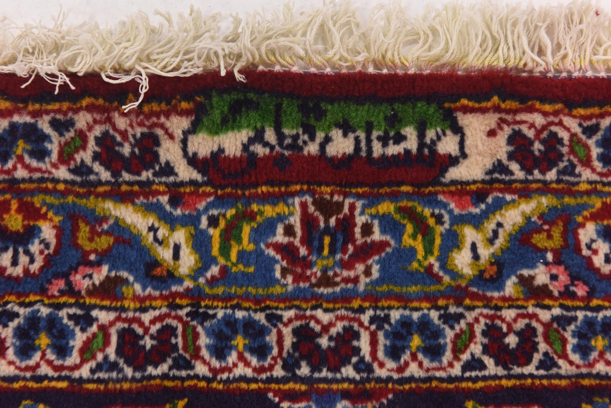 9' 6 x 12' 10 Hand Knotted Kashan Persian Wool Rug