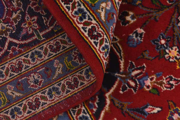9' 8 x 13' 4 Hand Knotted Kashan Persian Wool Rug