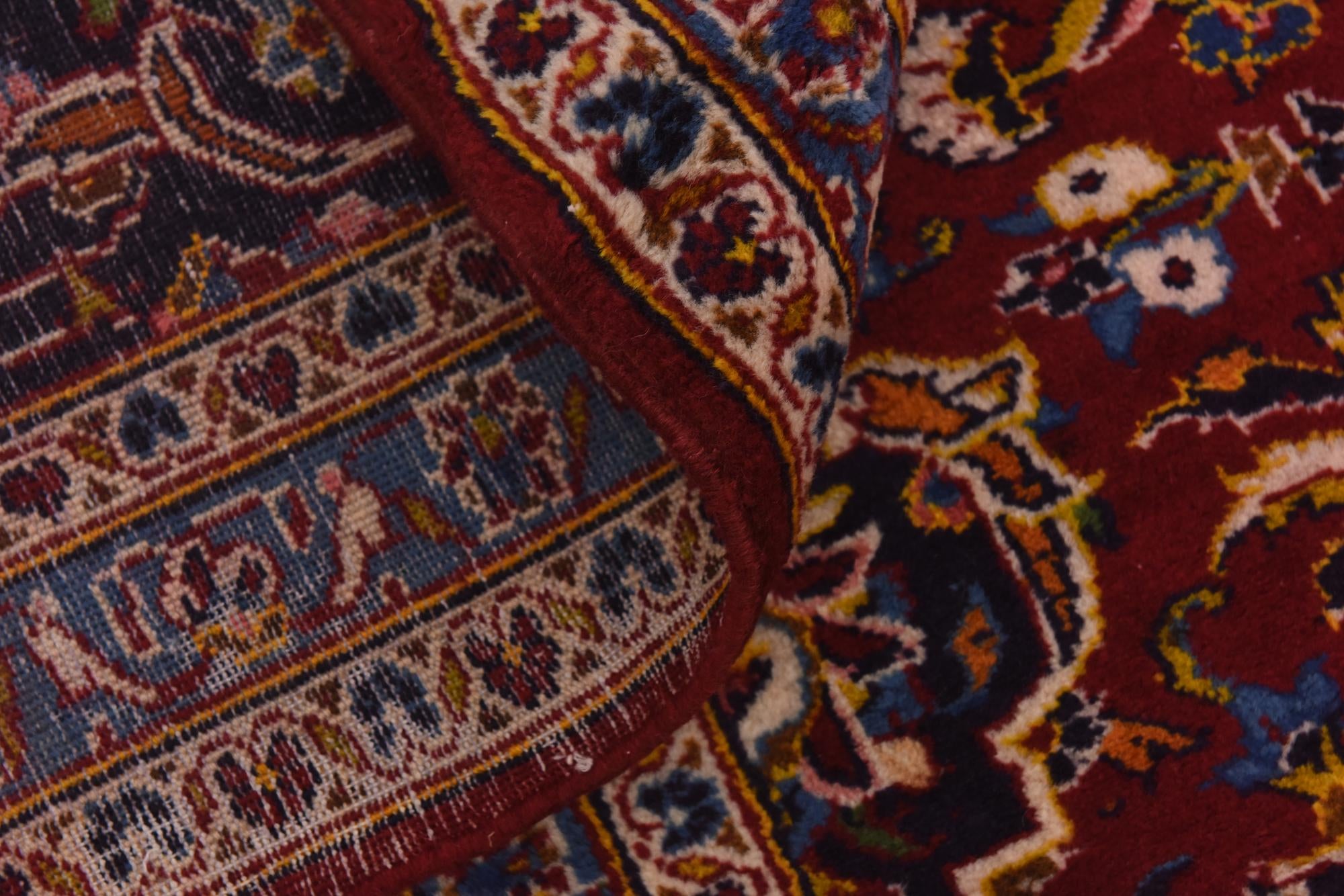 300cm x 395cm anudado a mano Kashan Alfombra Persa Lana