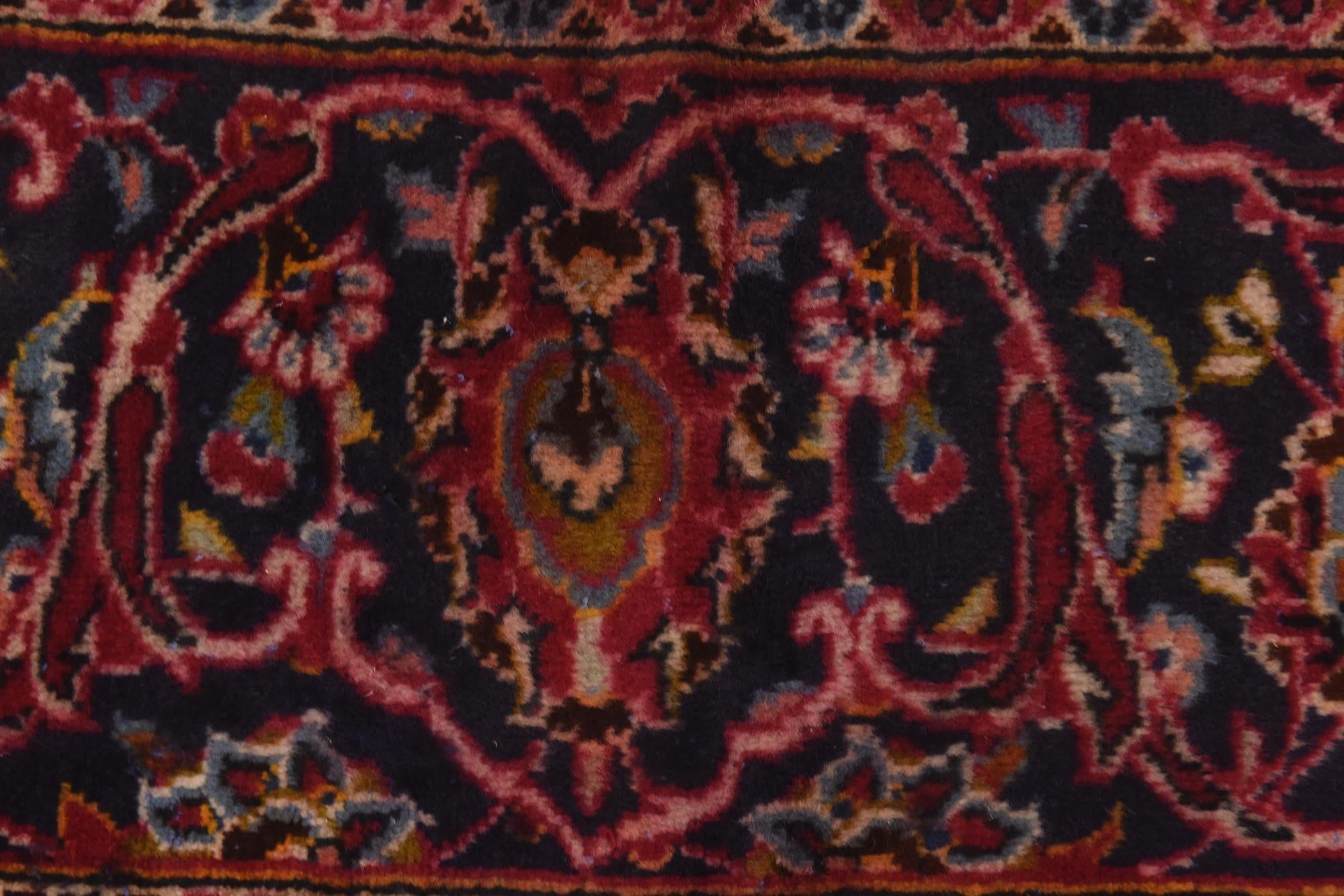 9' 9 x 13' Hand Knotted Kashan Persian Wool Rug