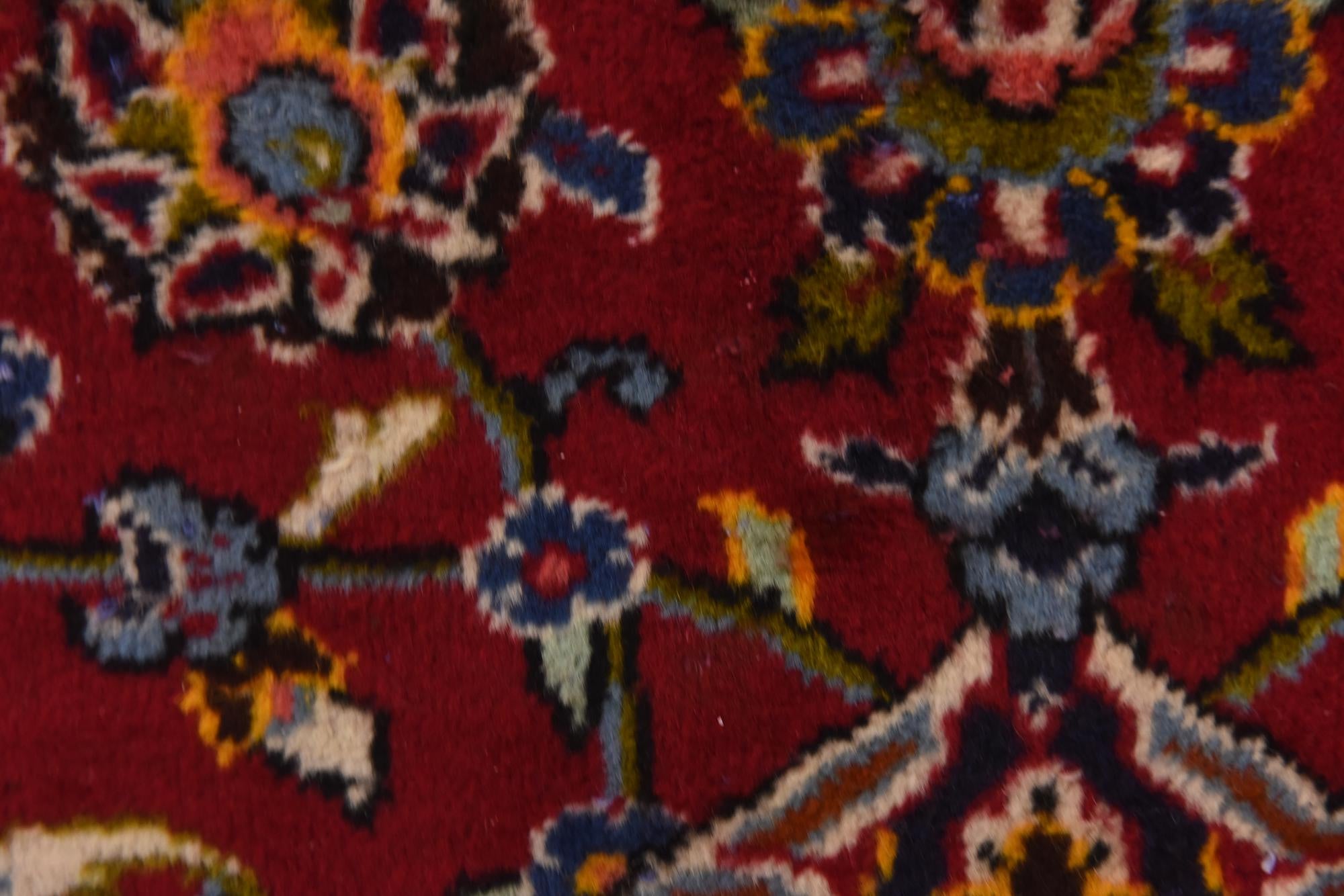 9' 9 x 13' Hand Knotted Kashan Persian Wool Rug