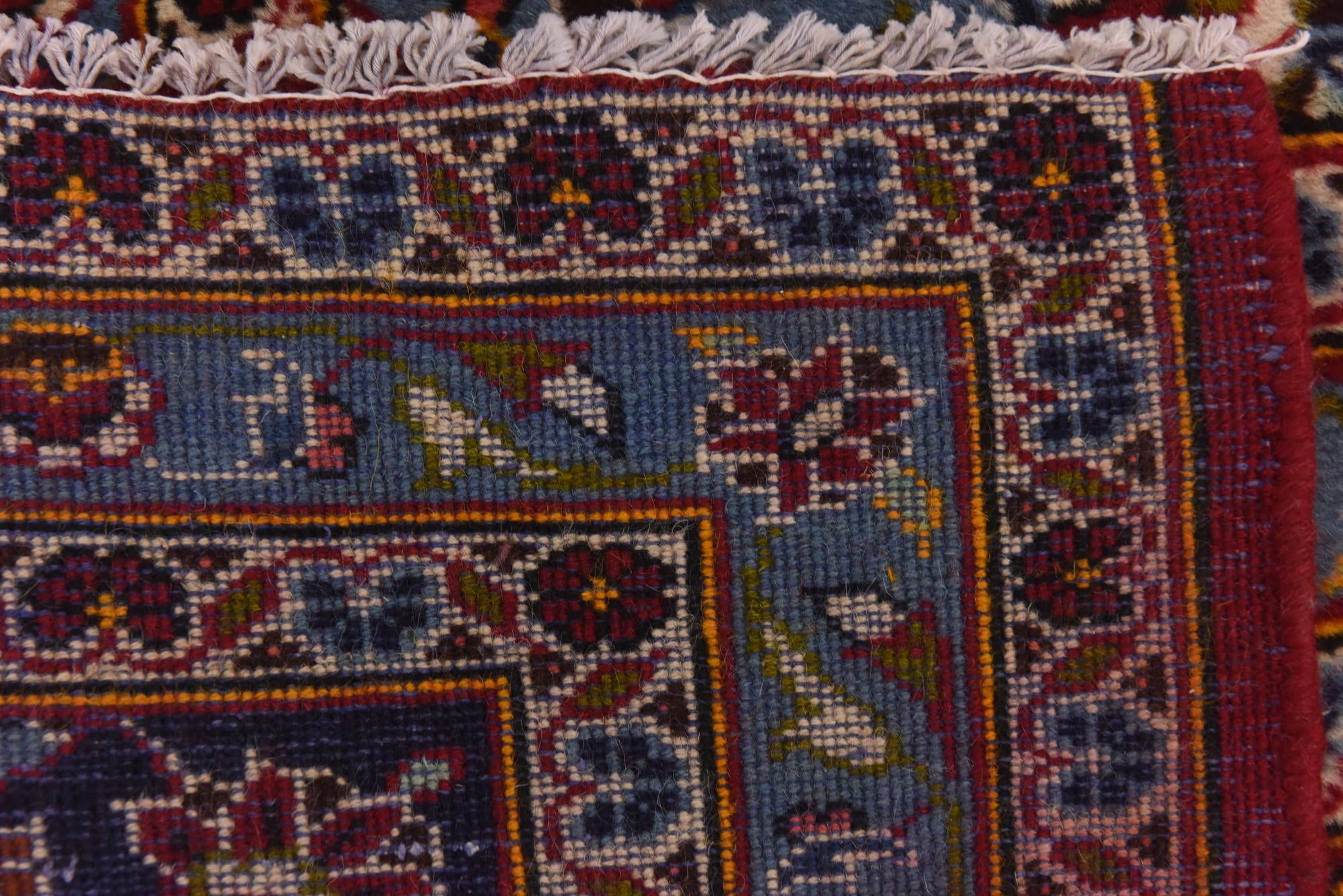 9' 9 x 13' Hand Knotted Kashan Persian Wool Rug