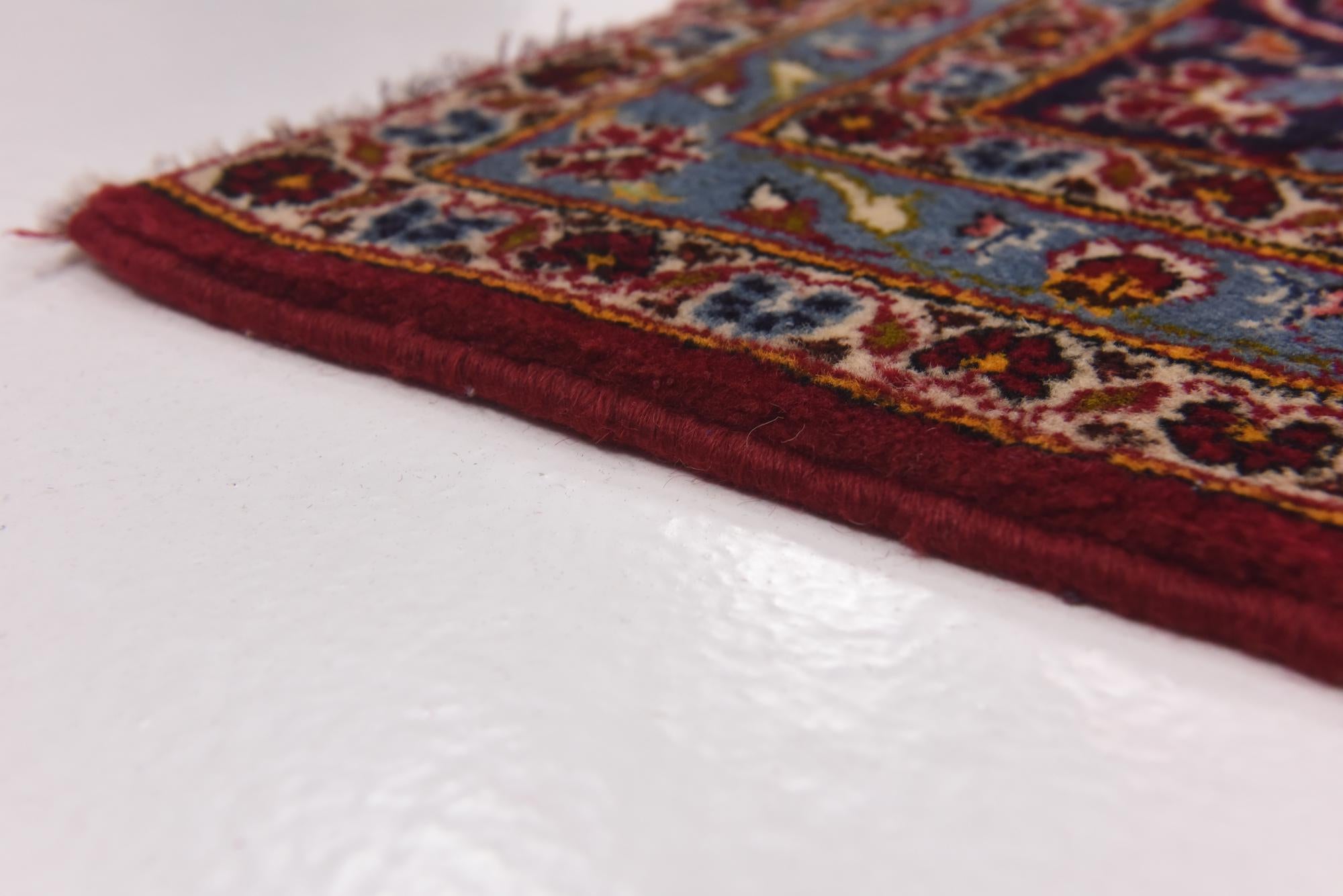 9' 9 x 13' Hand Knotted Kashan Persian Wool Rug
