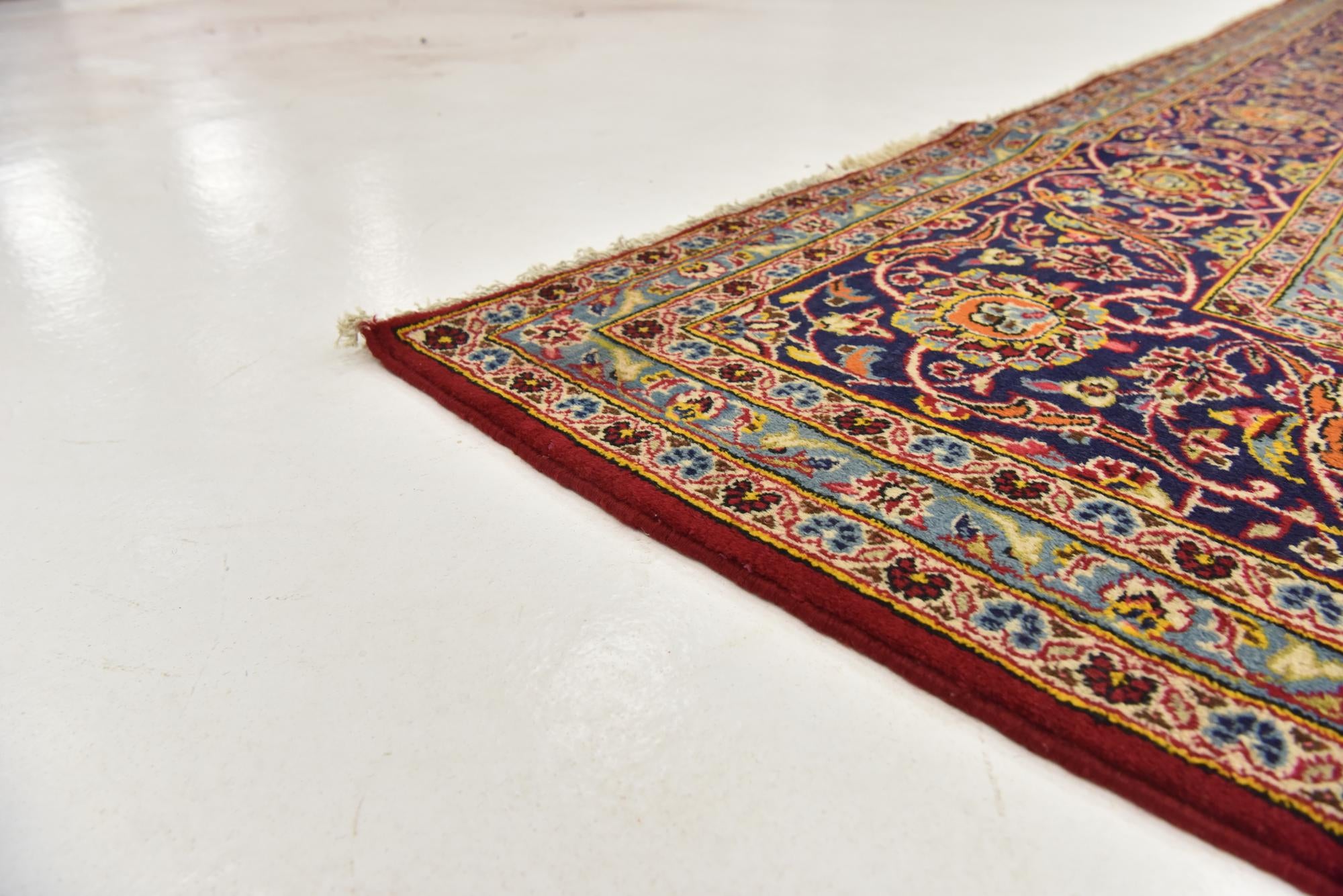 295cm x 400cm anudado a mano Kashan Alfombra Persa Lana