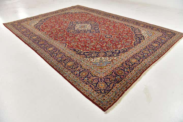 295cm x 400cm anudado a mano Kashan Alfombra Persa Lana