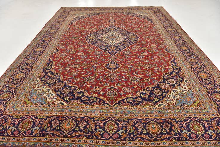 Detail image of 295cm x 400cm anudado a mano Kashan Alfombra Persa Lana