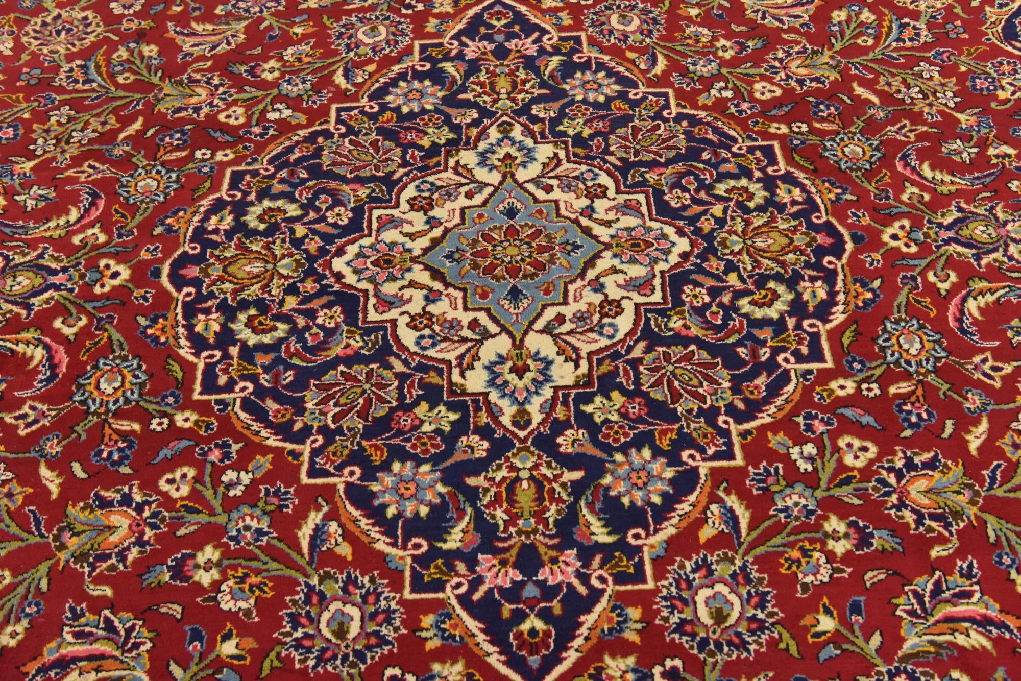 295cm x 400cm anudado a mano Kashan Alfombra Persa Lana
