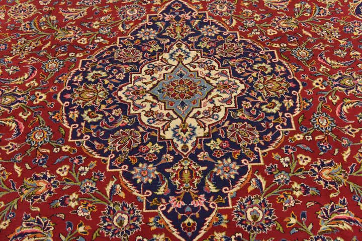 295cm x 400cm anudado a mano Kashan Alfombra Persa Lana