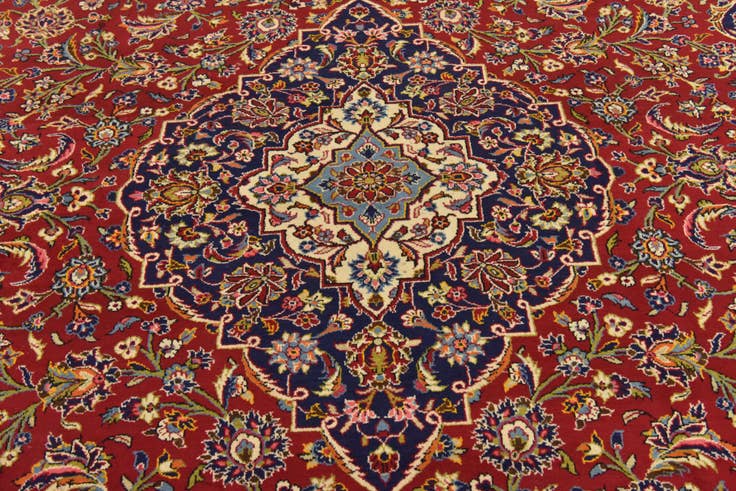 Detail image of 295cm x 400cm anudado a mano Kashan Alfombra Persa Lana