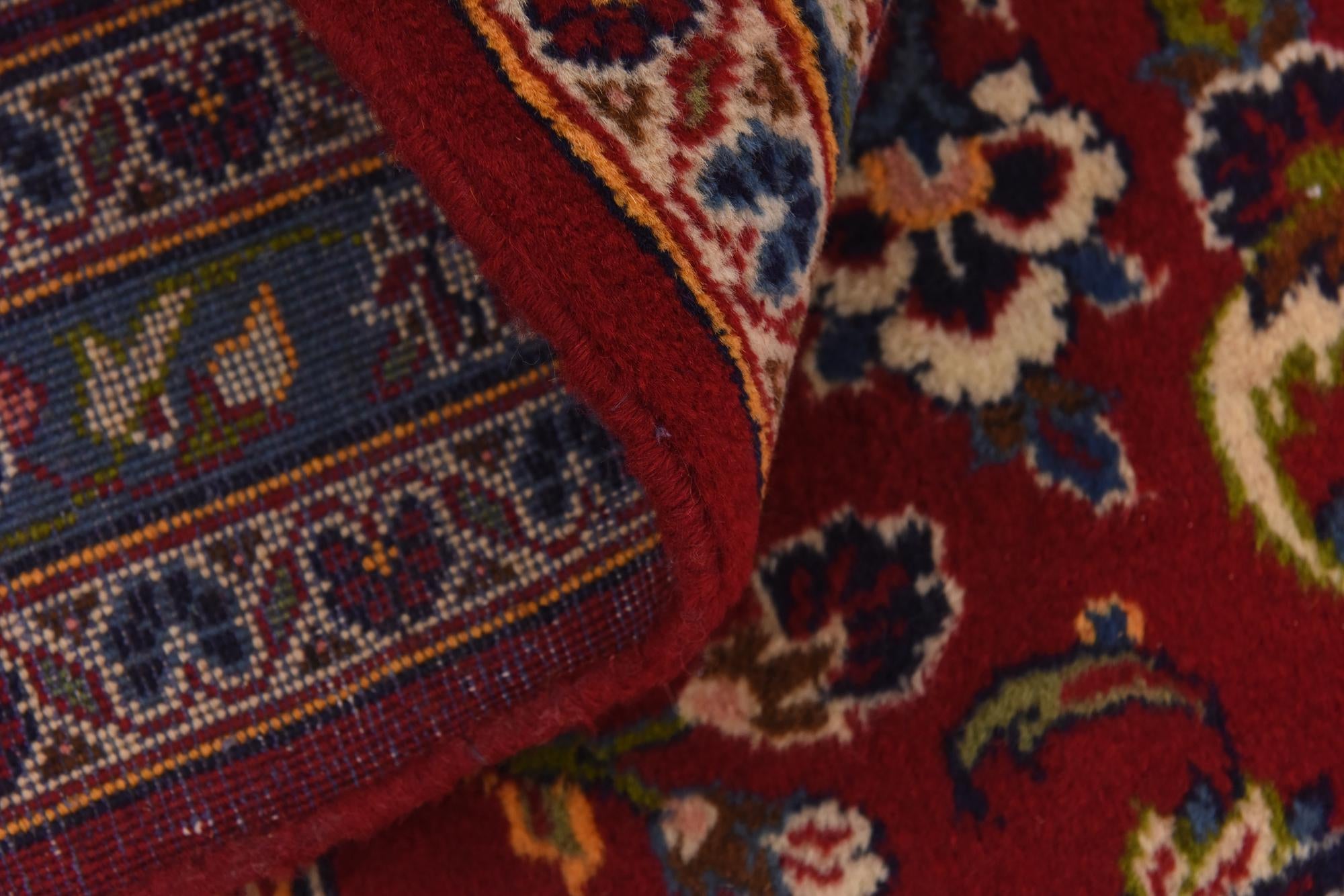 9' 8 x 13' 2 Hand Knotted Kashan Persian Wool Rug