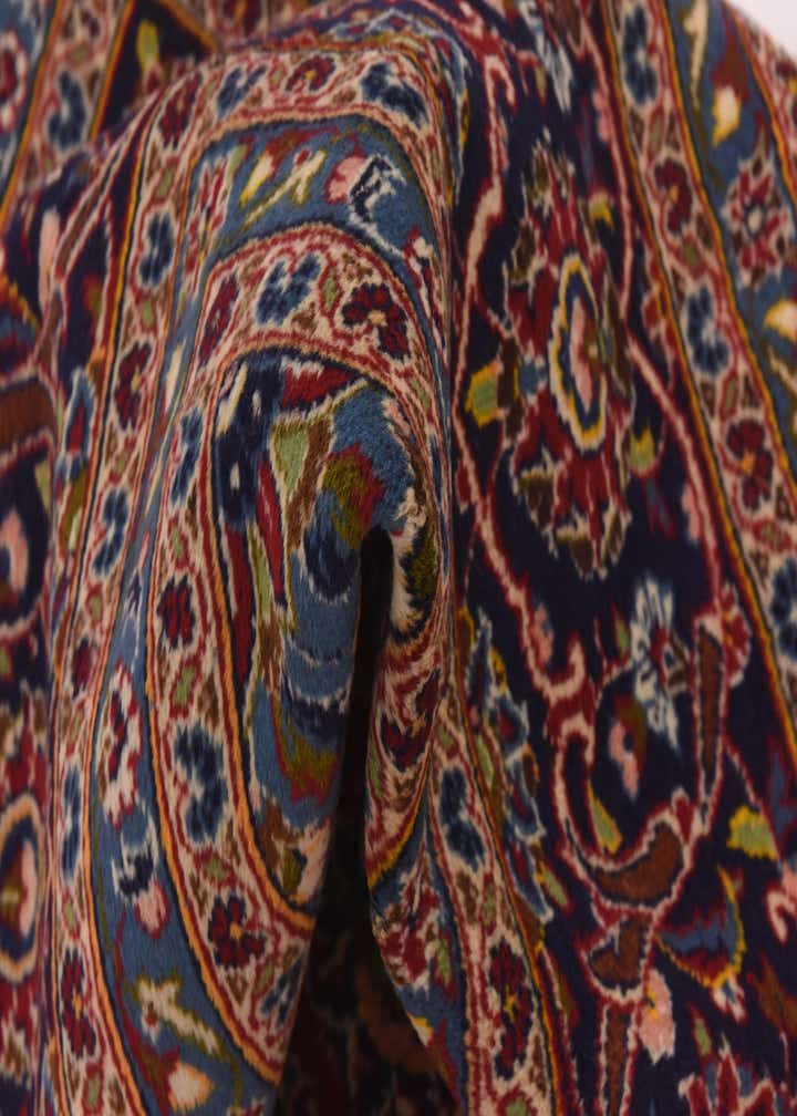 9' 8 x 13' 2 Hand Knotted Kashan Persian Wool Rug