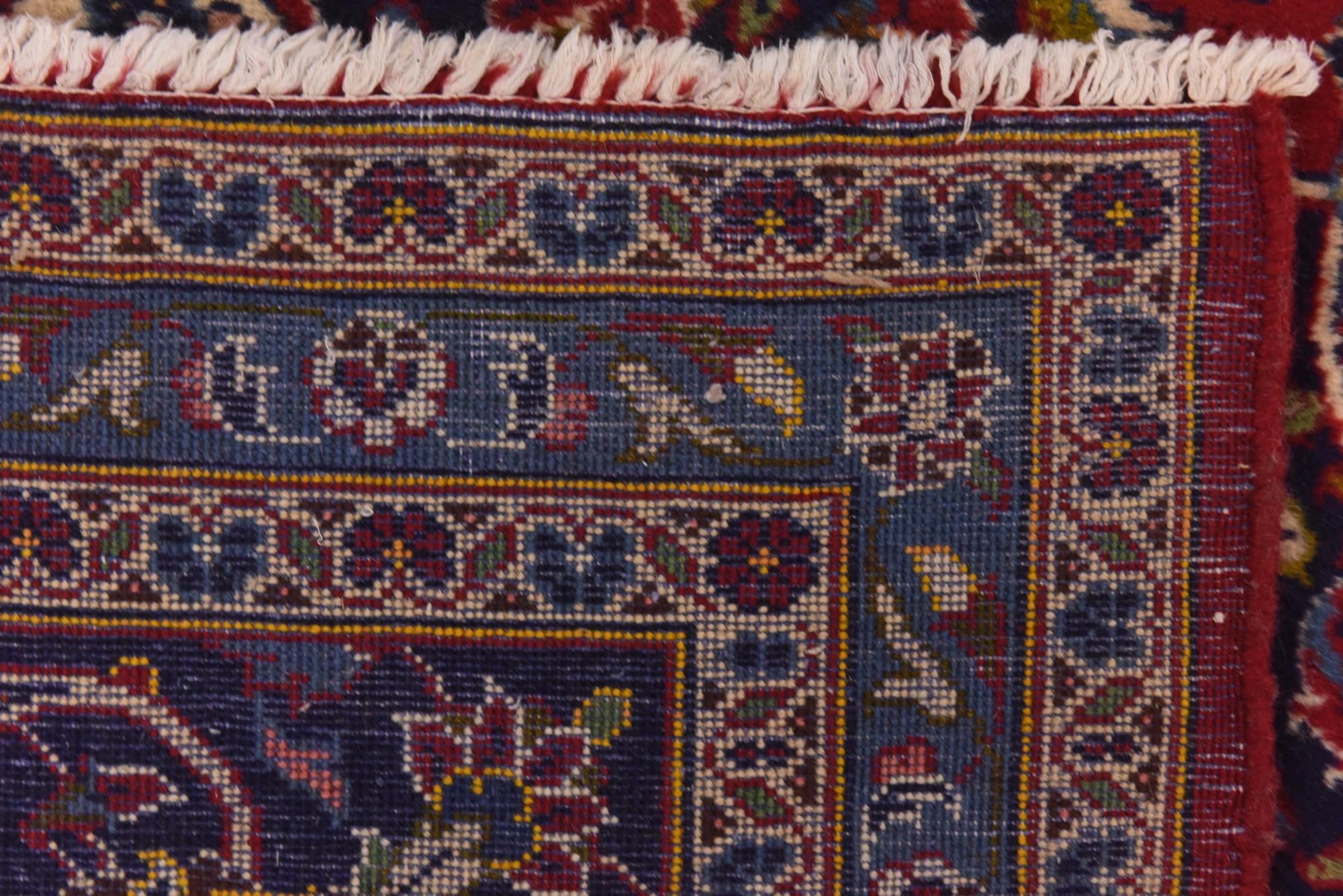 9' 8 x 13' 2 Hand Knotted Kashan Persian Wool Rug