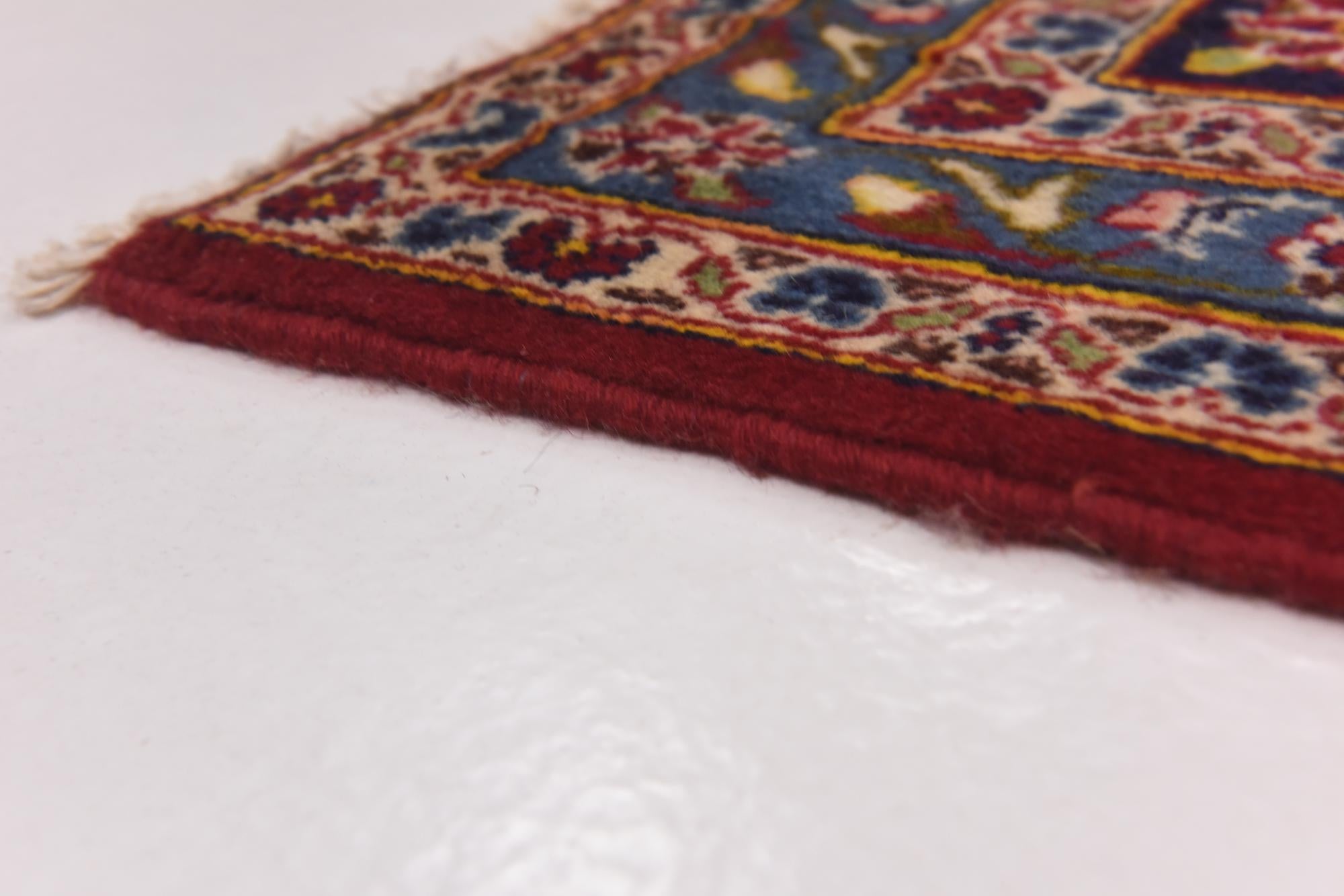 9' 8 x 13' 2 Hand Knotted Kashan Persian Wool Rug