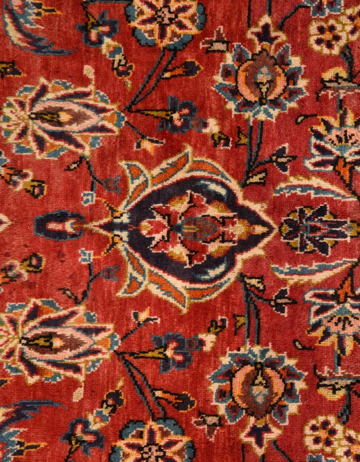 Detail image of 8' x 12' 6 Hand Knotted Kashan Persian Wool Rug