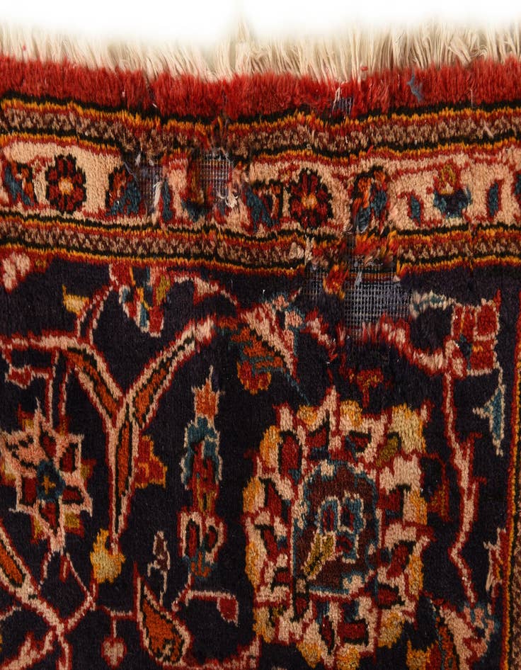 Detail image of 8' x 12' 6 Hand Knotted Kashan Persian Wool Rug