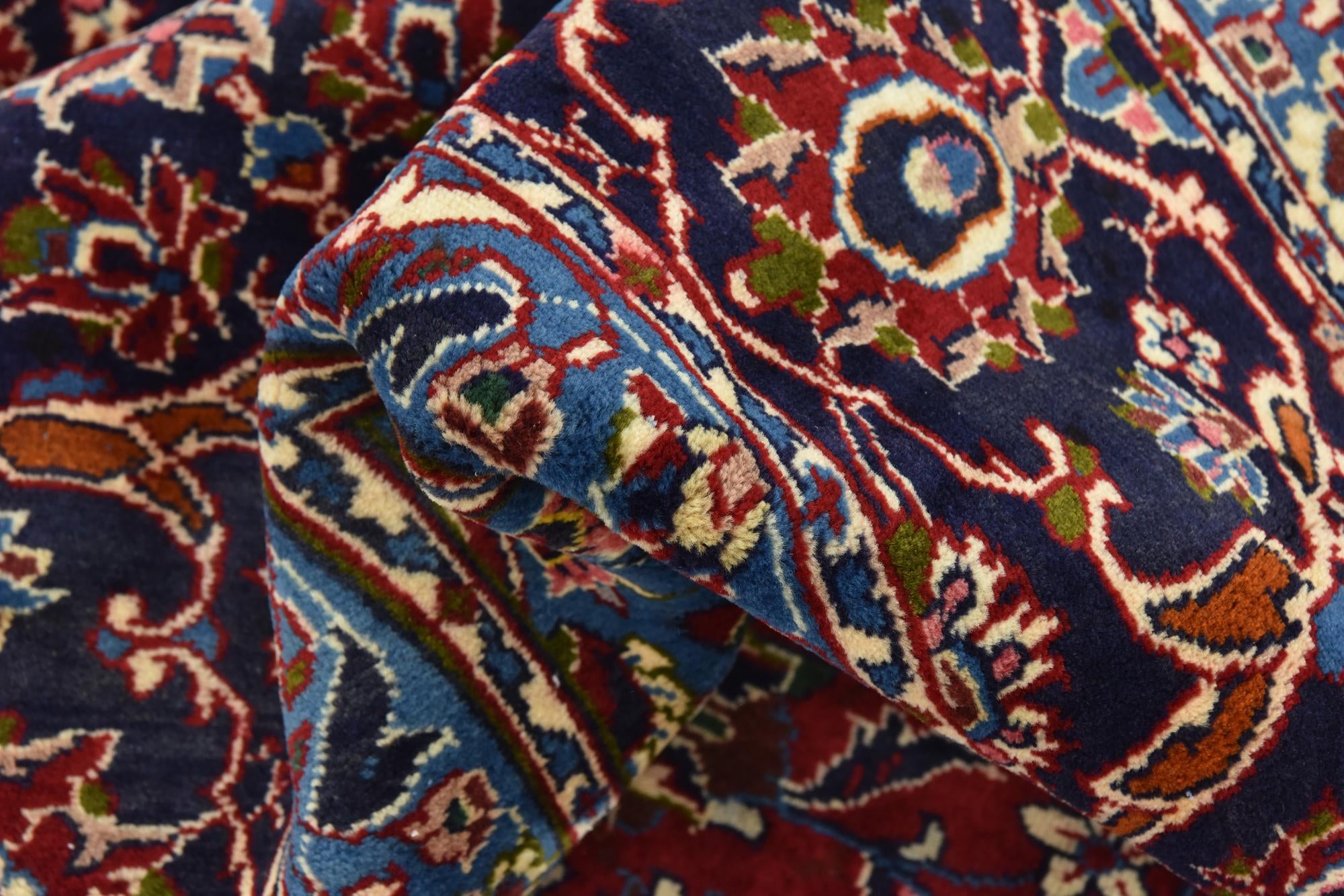 9' 6 x 12' 9 Hand Knotted Kashan Persian Wool Rug