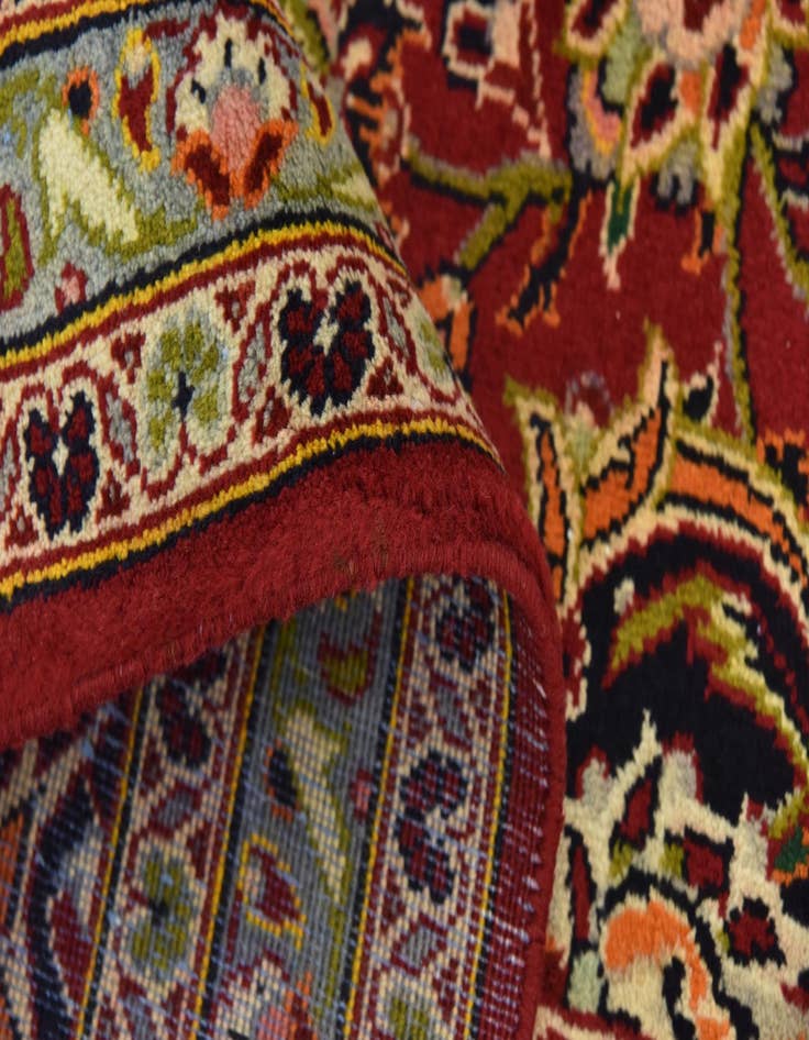 Detail image of 9' 9 x 13' 5  Hand Knotted Kashan Persian Wool Rug