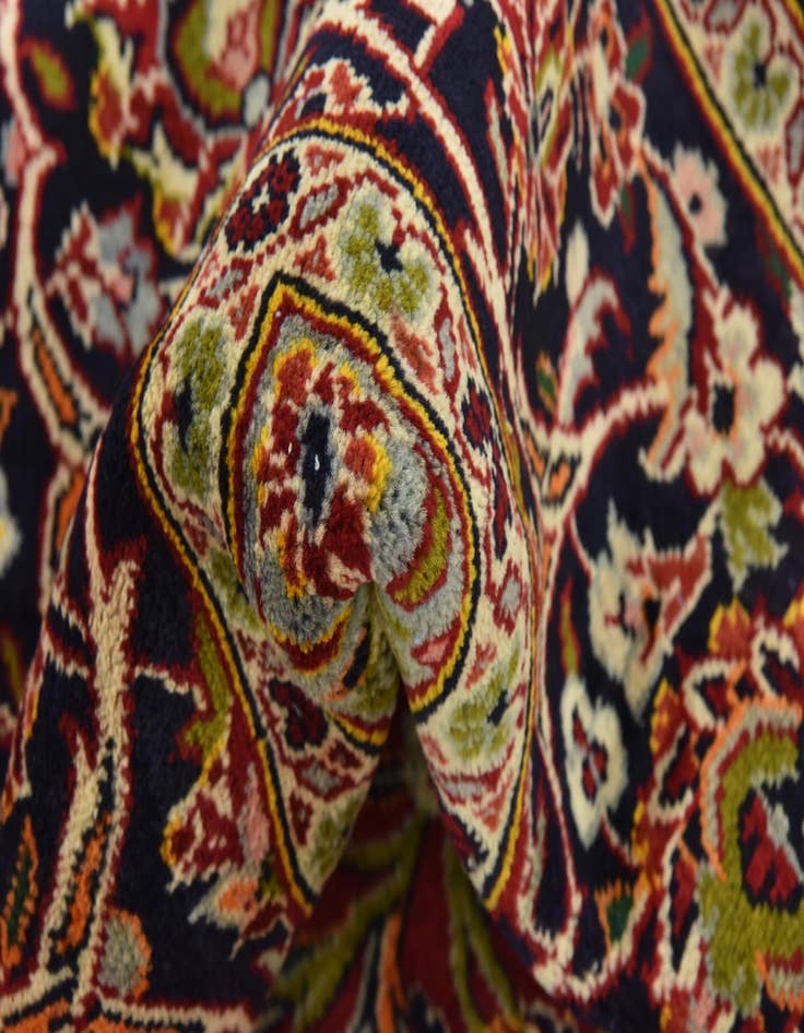 Detail image of 9' 9 x 13' 5  Hand Knotted Kashan Persian Wool Rug