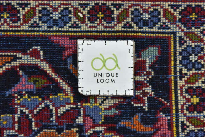 9' 8 x 12' 10 Hand Knotted Kashan Persian Wool Rug