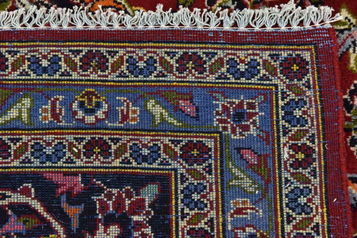 9' 8 x 12' 10 Hand Knotted Kashan Persian Wool Rug