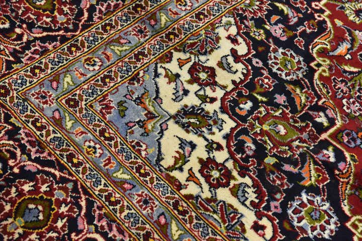 9' 8 x 12' 10 Hand Knotted Kashan Persian Wool Rug