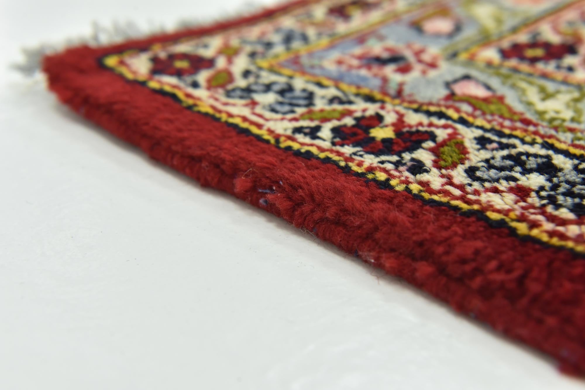 9' 8 x 12' 10 Hand Knotted Kashan Persian Wool Rug