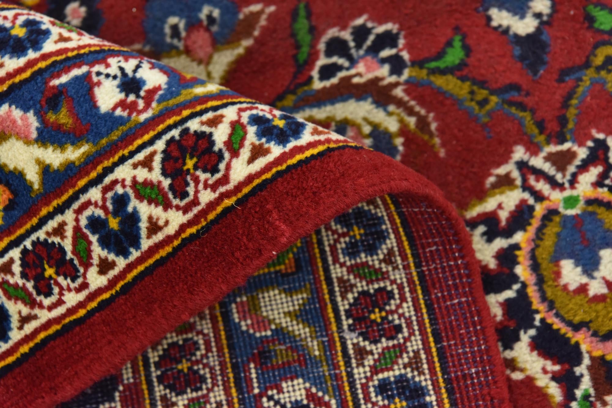 9' 10 x 12' 10 Hand Knotted Kashan Persian Wool Rug