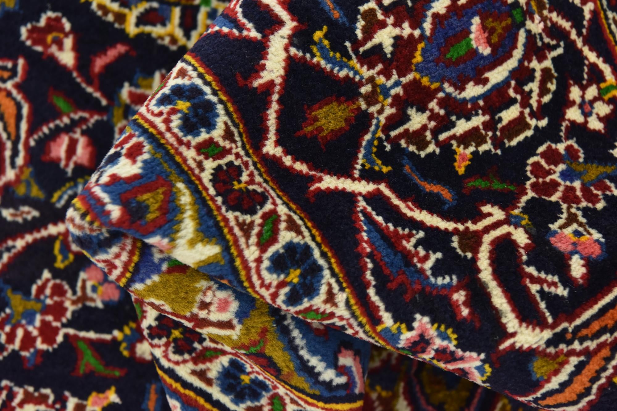 9' 10 x 12' 10 Hand Knotted Kashan Persian Wool Rug