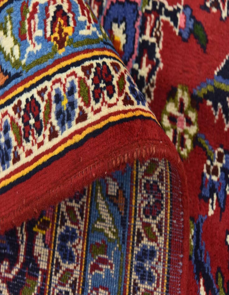 Detail image of 9' 5 x 13' 2  Hand Knotted Kashan Persian Wool Rug