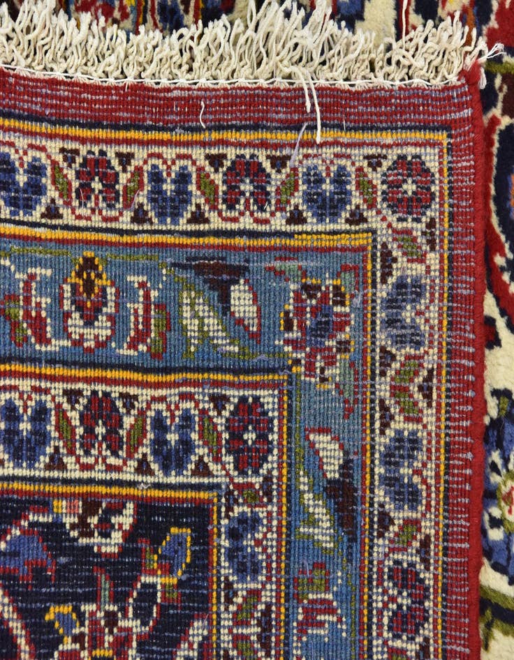 Detail image of 9' 5 x 13' 2  Hand Knotted Kashan Persian Wool Rug