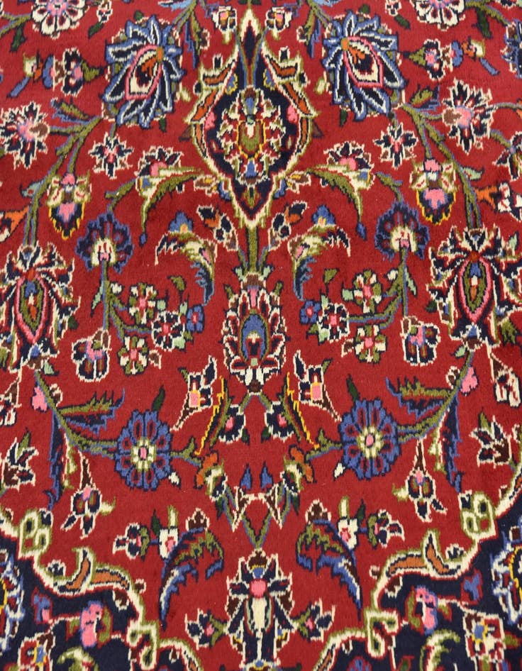 Detail image of 9' 5 x 13' 2  Hand Knotted Kashan Persian Wool Rug