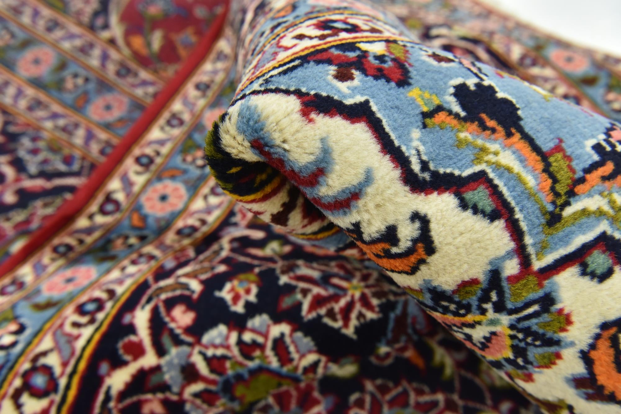295cm x 400cm anudado a mano Kashan Alfombra Persa Lana