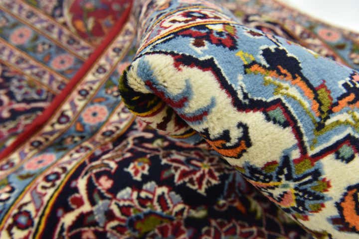9' 9 x 13' 1 Hand Knotted Kashan Persian Wool Rug